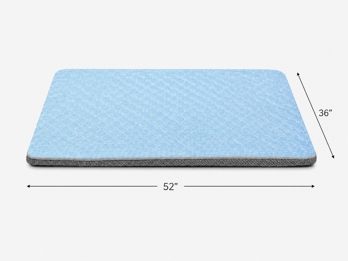 Blue Cushioned Orthopedic Dog Crate Bed