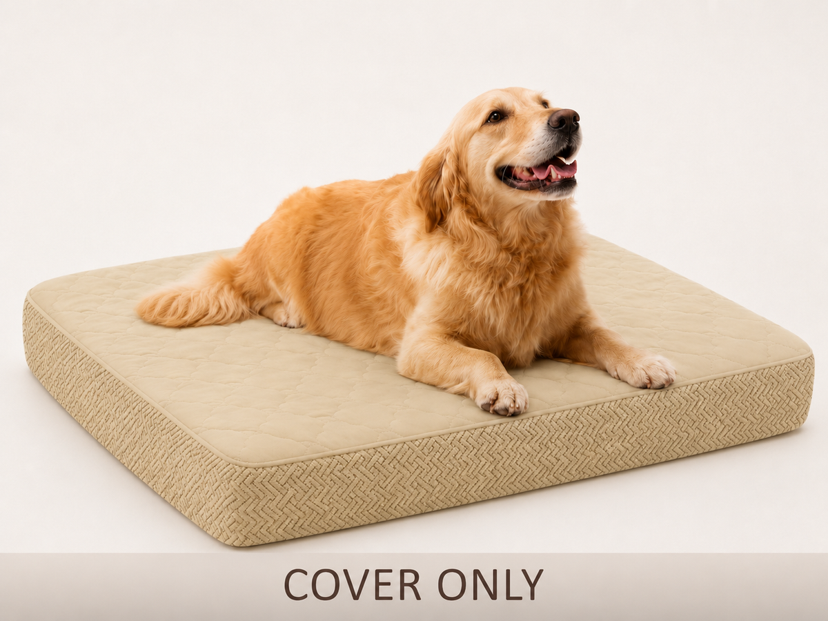 Beige Dog Bed Cover