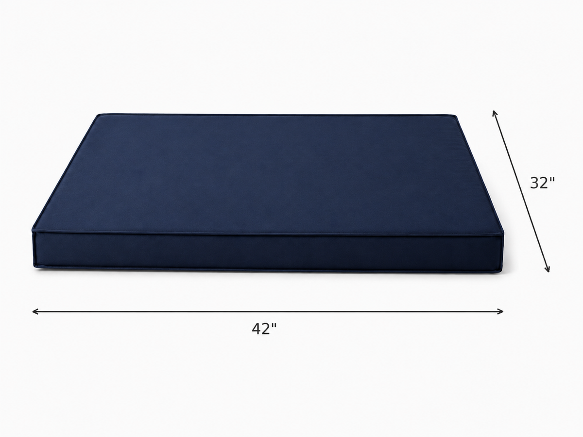 Navy Orthopedic Dog Crate Pad