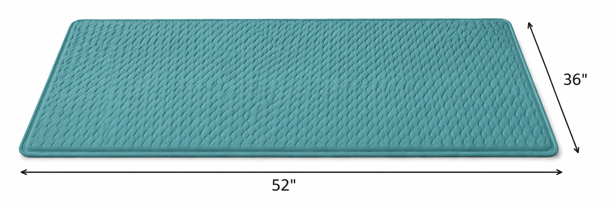 Teal Quilted Orthopedic Dog Crate Pad