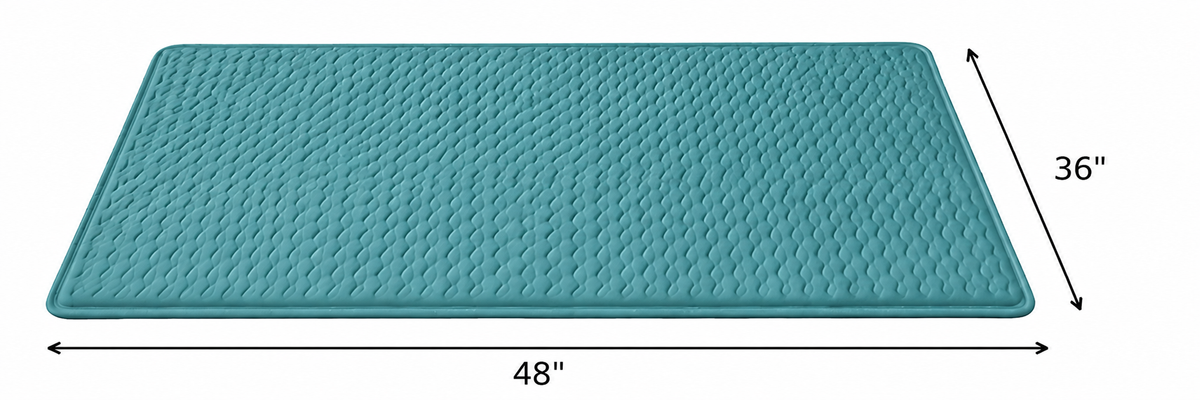 Teal Quilted Orthopedic Dog Crate Pad