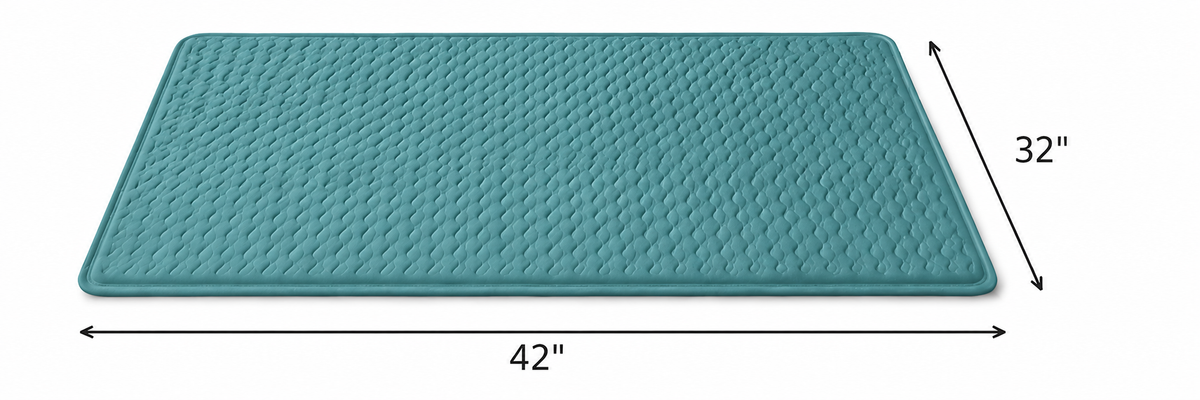 Teal Quilted Orthopedic Dog Crate Pad